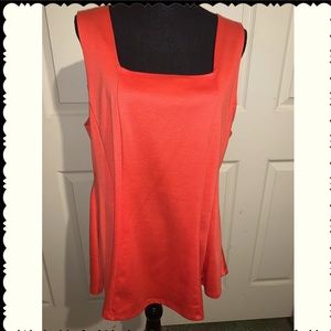 Square Neck Sleeveless Peplum Top